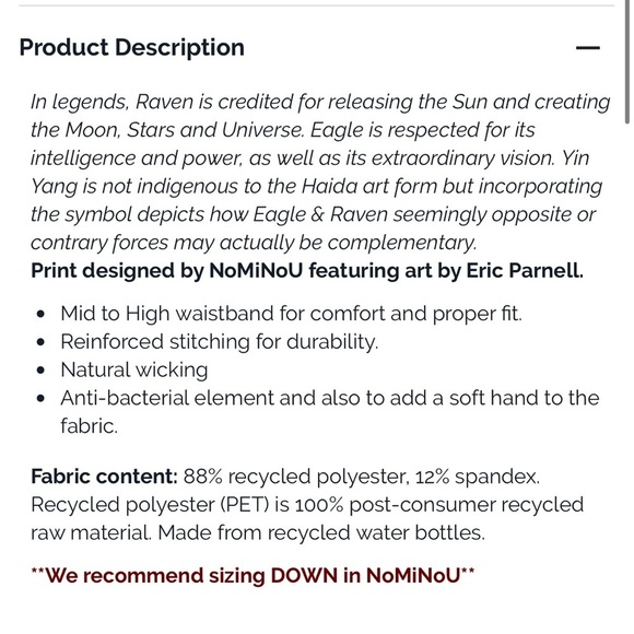 Nominou Maple Leaf Black Leggings - Picture 3 of 10